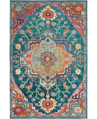 Safavieh Crystal CRS501 Teal and Rose 4' x 6' Area Rug