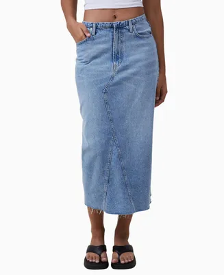 Cotton On Women's Maxi Denim Skirt
