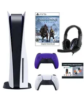 PS5 Gow: Ragnarok Console with Extra Purple Controller, Headset and Family Voucher