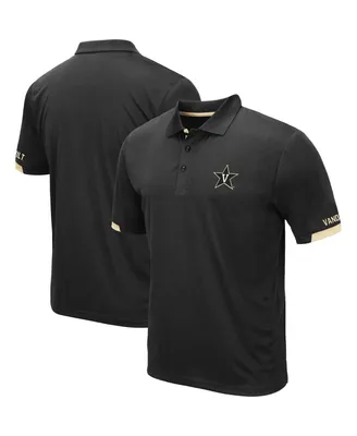 Men's Colosseum Black Vanderbilt Commodores Santry Polo Shirt