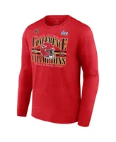 Men's Fanatics Red Kansas City Chiefs 2022 Afc Champions Banner Worthy Long Sleeve T-shirt