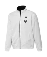 Men's adidas Black and White D.c. United 2023 On-Field Anthem Full-Zip Reversible Team Jacket