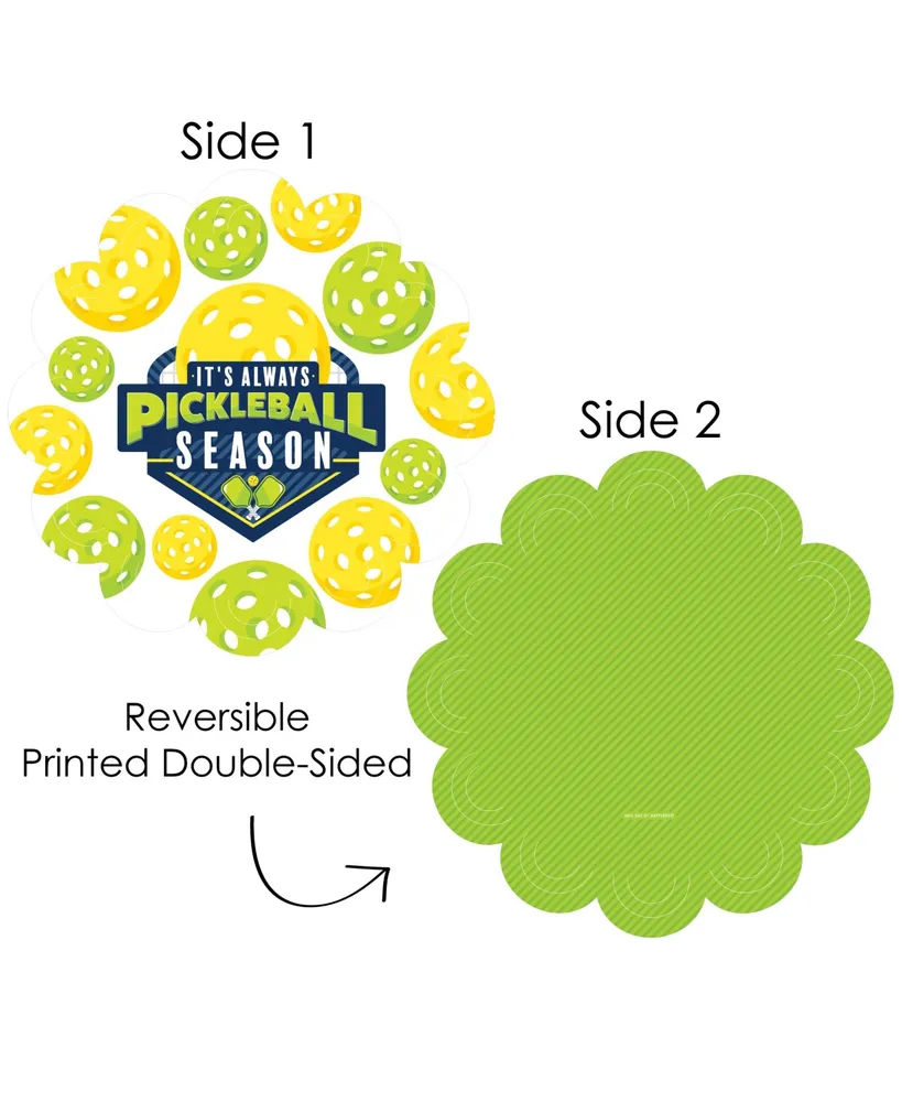 Let's Rally Pickleball Birthday or Retirement Party Paper Chargers 12 Ct