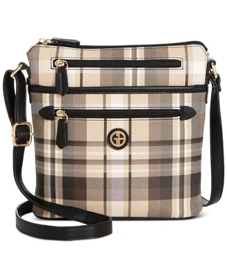 Giani Bernini Plaid North South Crossbody, Created for Macy's