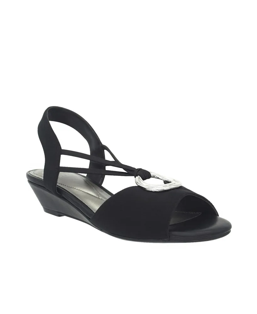 Women's Black Memory Foam Sandals