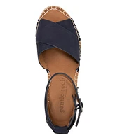 Gentle Souls Women's Charli X Band Wedge Espadrille Sandals
