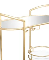 Metal Contemporary Bar Cart - Gold