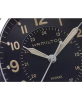 Hamilton Men's Swiss Khaki Field Tan Leather Strap Watch 40mm H68551833