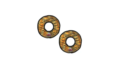 Tuffy Mega Ring Tiger, 2-Pack Dog Toys