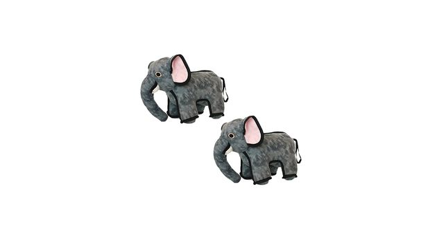 Tuffy Zoo Elephant, 2-Pack Dog Toys