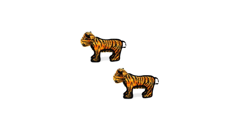 Tuffy Jr Zoo Tiger, 2-Pack Dog Toys