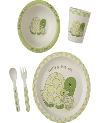 Precious Moments 222406 Turtle-y Love You 5-Piece Bamboo Mealtime Gift Set