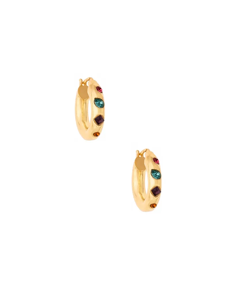 Ettika Lively Rainbow Hoop Earrings