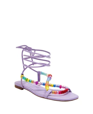 Katy Perry Women's The Halie Bead Lace-Up Sandals
