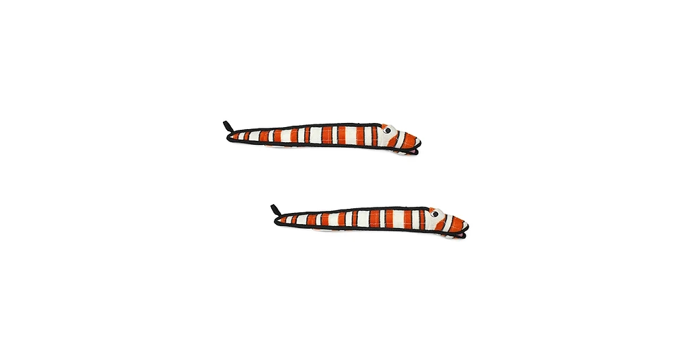 Tuffy Ocean Creature Eel, 2-Pack Dog Toys