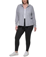 Calvin Klein Performance Ruched-Sleeve Zip Hoodie