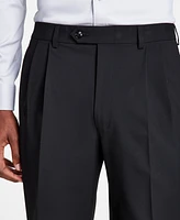 Michael Kors Men's Pleated Solid Classic Fit Pants