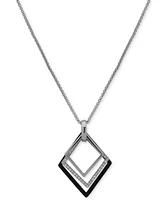 Karl Lagerfeld Paris Geometric Nested 36" Long Adjustable Pendant Necklace