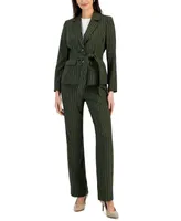 Le Suit Women's Notch-Collar Pantsuit, Regular and Petite Sizes - Macy's