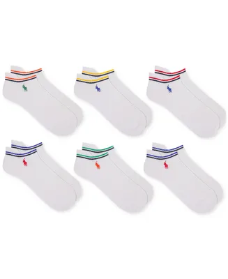 Polo Ralph Lauren Men's Varsity Stripe Low Cut Socks, 6-Pack