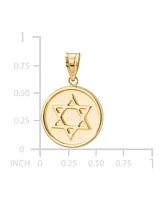 Star of David Medallion Pendant in 14k Gold