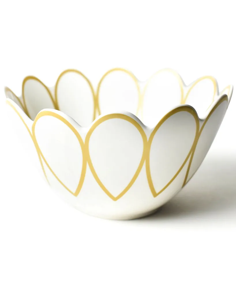 Coton Colors by Laura Johnson Deco Gold Scallop Bowl