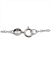 Sterling Silver Cubic Zirconia Heart shape Necklace