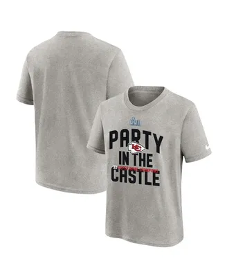 Little Boys and Girls Nike Heather Gray Kansas City Chiefs Super Bowl Lvii Champions Parade T-shirt