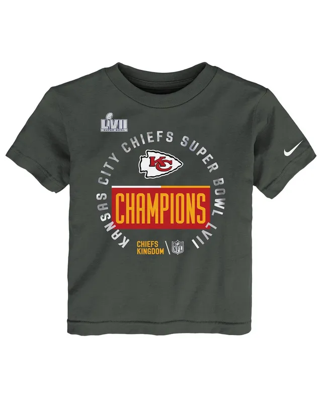 Kansas City Chiefs Nike Toddler Super Bowl LVII Champions Locker Room  Trophy Collection T-Shirt - Anthracite