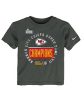 Toddler Boys and Girls Nike Anthracite Kansas City Chiefs Super Bowl Lvii Champions Locker Room Trophy Collection T-shirt