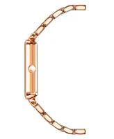 Anne Klein Women's Three Hand Quartz Rose Gold-tone Alloy and Navy Ceramic Link Bracelet Watch, 32mm - Rose Gold