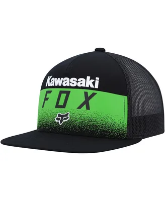 Big Boys Fox Black Kawasaki Snapback Hat