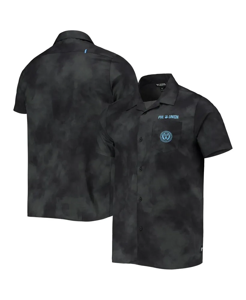 Men's The Wild Collective Black Philadelphia Union Abstract Cloud Button-Up Shirt