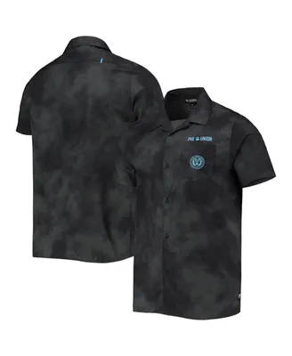 Men's The Wild Collective Black Philadelphia Union Abstract Cloud Button-Up Shirt