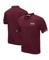 Men's Colosseum Maroon Mississippi State Bulldogs Logo Santry Polo Shirt