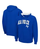 Men's Colosseum Royal Air Force Falcons Arch and Logo 3.0 Full-Zip Hoodie