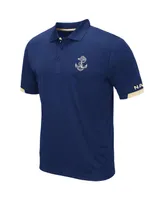 Men's Colosseum Navy Midshipmen Logo Santry Polo Shirt