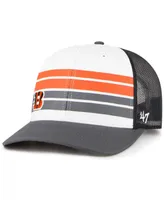 Big Boys '47 Brand White, Charcoal Cincinnati Bengals Cove Trucker Snapback Hat