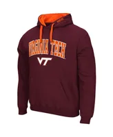 Men's Colosseum Maroon Virginia Tech Hokies Big and Tall Arch and Logo 2.0 Pullover Hoodie