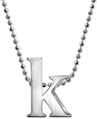 Little Letter by Alex Woo Initial Pendant Necklace Sterling Silver