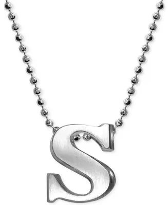Little Letter by Alex Woo Initial Pendant Necklace Sterling Silver