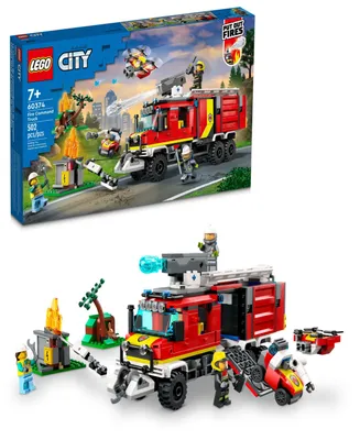 Lego City Fire Command Truck 60374 Building Toy Set with 3 Minifigures