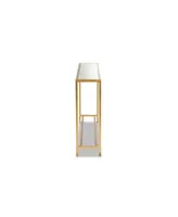 Baxton Studio Alessa Modern and Contemporary Glam 59.9" Finished Metal and Mirrored Glass Console Table - Gold