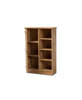 Baxton Studio Eren Modern and Contemporary Farmhouse 48.5" Natural Finished Wood 1-Door Shoe Cabinet