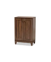 Baxton Studio Nissa Modern and Contemporary 34.6" Finished Wood 2-Door Shoe Storage Cabinet