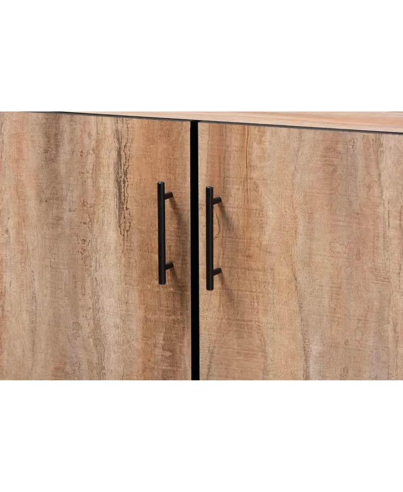 Baxton Studio Patton Modern and Contemporary 47.2" Finished Wood 3-Door Dining Room Sideboard Buffet