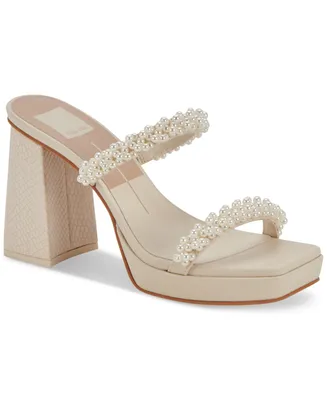 Dolce Vita Women's Ariele Pearl Platform High Heel Dress Sandals