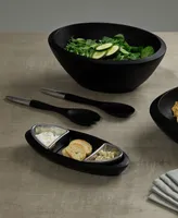 Nambe Noir Triple Condiment Server