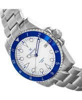 Heritor Automatic Men Luciano Stainless Steel Watch - Blue/White, 41mm