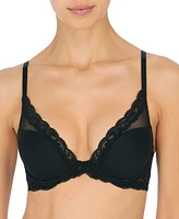 Women's Feathers Lace Contour Underwire Plunge Bra 730023